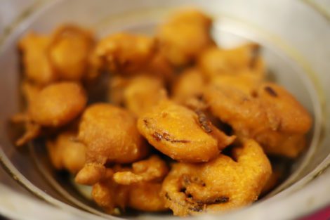 Homemade tasty Minted Onion Bhajis
