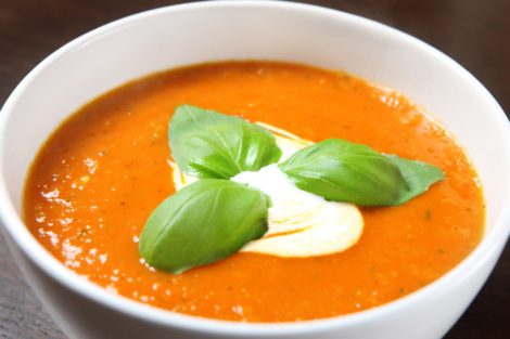 Roasted Red Pepper Soup is a tasty soup as part of a Slim R Us weight loss plan.