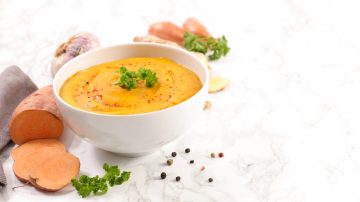 Sweet Potato & Onion Soup for a perfect weight loss lunch recipe
