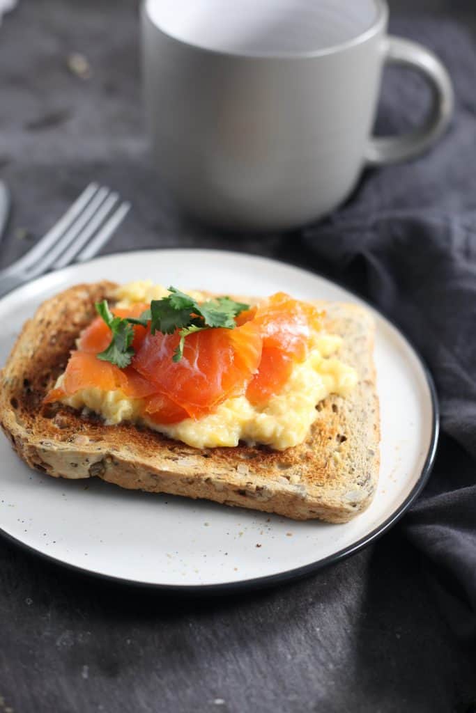 Healthy Scrambled from the Recipe Category with smoked salmon in Slim R Us