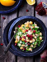 Couscous Salad with chickpeas and dressing