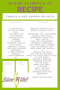 Tomato & Red Pepper Fritatta Recipe is a healthy option for weight loss